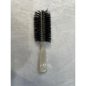 Vintage Fuller Bristlecomb Round Hair Brush Cream Black Handle Made in USA 8.25"